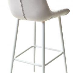 Барный стул ХОФМАН, цвет H-09 Светло-серый, велюр / белый каркас М-City в Лабытнанги - labytnangi.mebel24.online | фото 4