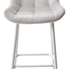 Барный стул ХОФМАН, цвет H-09 Светло-серый, велюр / белый каркас М-City в Лабытнанги - labytnangi.mebel24.online | фото 6