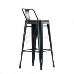 Барный стул N-238 Tolix Wood style Черный в Лабытнанги - labytnangi.mebel24.online | фото