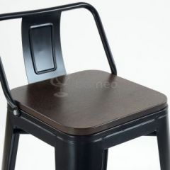 Барный стул N-238 Tolix Wood style Черный в Лабытнанги - labytnangi.mebel24.online | фото 3