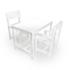 Детский растущий комплект стол и два стула  Я САМ "Лофт" (Белый, Белый) в Лабытнанги - labytnangi.mebel24.online | фото 2
