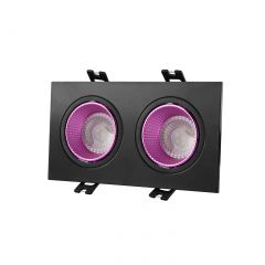 DK3072-BK+PI Встраиваемый светильник, IP 20, 10 Вт, GU5.3, LED, черный/розовый, пластик в Лабытнанги - labytnangi.mebel24.online | фото