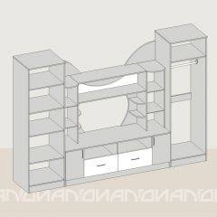 Гостиная Аллегро с 2 шкафами вариант-5 (венге/дуб белфорт) в Лабытнанги - labytnangi.mebel24.online | фото 2