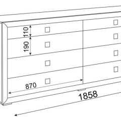 Комод большой Глэдис М27 (ЯШС/Белый) в Лабытнанги - labytnangi.mebel24.online | фото 2