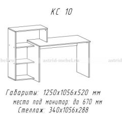 Компьютерный стол №10 (Анкор белый) в Лабытнанги - labytnangi.mebel24.online | фото