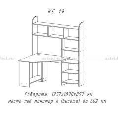Компьютерный стол №19 (Анкор темный) в Лабытнанги - labytnangi.mebel24.online | фото 3