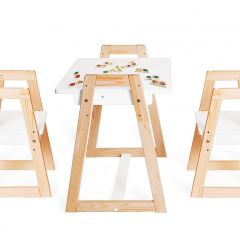Комплект детской мебели стол и  два стула Я САМ "Лофт-Дуо" (Белый) в Лабытнанги - labytnangi.mebel24.online | фото 1