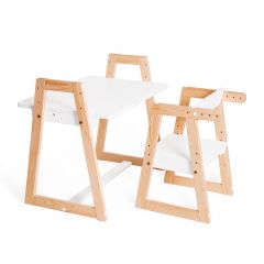 Комплект детской мебели стол и  два стула Я САМ "Лофт-Дуо" (Белый) в Лабытнанги - labytnangi.mebel24.online | фото 7