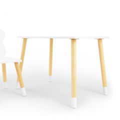 Комплект детской мебели стол и стул Корона (Белый/Белый/Береза) в Лабытнанги - labytnangi.mebel24.online | фото 2