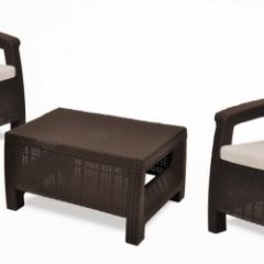 Комплект мебели Корфу Уикенд (Corfu Weekend) коричневый - серо-бежевый * в Лабытнанги - labytnangi.mebel24.online | фото