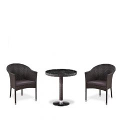 Комплект плетеной мебели T601/Y350A-W53 Brown (2+1) в Лабытнанги - labytnangi.mebel24.online | фото