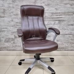 Кресло Barneo K-148 для руководителя (коричневая экокожа) в Лабытнанги - labytnangi.mebel24.online | фото