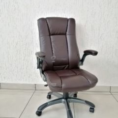 Кресло Barneo K-24 для руководителя (коричневая экокожа) в Лабытнанги - labytnangi.mebel24.online | фото