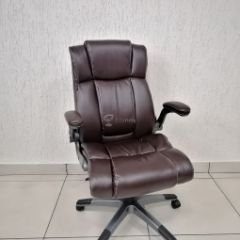 Кресло Barneo K-44 для руководителя (коричневая экокожа) в Лабытнанги - labytnangi.mebel24.online | фото 1