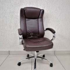 Кресло Barneo K-45 для руководителя (коричневая экокожа) в Лабытнанги - labytnangi.mebel24.online | фото