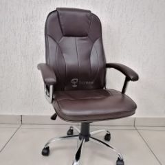 Кресло Barneo K-8 для руководителя (коричневая экокожа) в Лабытнанги - labytnangi.mebel24.online | фото