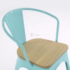 Кресло Barneo N-245 Tolix style Wood  (RAL6027 бирюзовый) в Лабытнанги - labytnangi.mebel24.online | фото 3