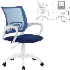 Кресло BRABIX "Fly MG-396W" (белый/темно-синее) 532399 в Лабытнанги - labytnangi.mebel24.online | фото 2