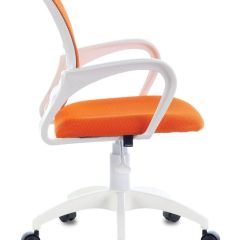 Кресло BRABIX "Fly MG-396W", пластик белый, сетка, оранжевое, 532401, MG-396W_532401 в Лабытнанги - labytnangi.mebel24.online | фото 3