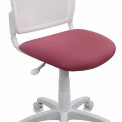Кресло детское Бюрократ CH-W296NX/26-31 белый TW-15 розовый 26-31 в Лабытнанги - labytnangi.mebel24.online | фото