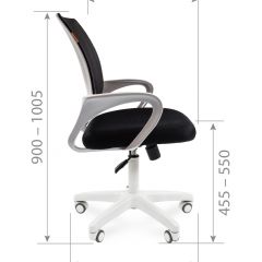 Кресло для оператора CHAIRMAN 696 white (ткань TW-10/сетка TW-05) в Лабытнанги - labytnangi.mebel24.online | фото 7