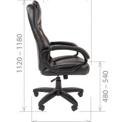 Кресло для руководителя  CHAIRMAN 432 (Экокожа черная) в Лабытнанги - labytnangi.mebel24.online | фото 5