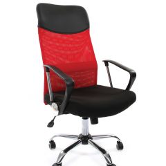 Кресло для руководителя CHAIRMAN 610 N (15-21 черный/сетка красный) в Лабытнанги - labytnangi.mebel24.online | фото 1