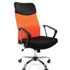 Кресло для руководителя CHAIRMAN 610 N (15-21 черный/сетка оранжевый) в Лабытнанги - labytnangi.mebel24.online | фото