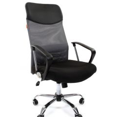 Кресло для руководителя CHAIRMAN 610 N(15-21 черный/сетка серый) в Лабытнанги - labytnangi.mebel24.online | фото 1