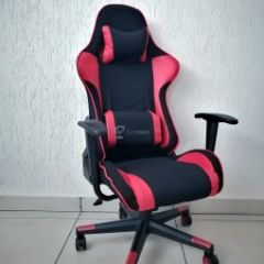 Кресло геймерское Barneo K-50 (черная сетка красные вставки) в Лабытнанги - labytnangi.mebel24.online | фото