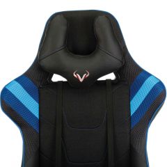 Кресло игровое Бюрократ VIKING 4 AERO BLUE черный/синий в Лабытнанги - labytnangi.mebel24.online | фото 6