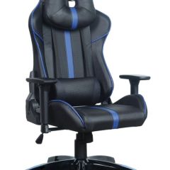 Кресло компьютерное BRABIX "GT Carbon GM-120" (черное/синее) 531930 в Лабытнанги - labytnangi.mebel24.online | фото