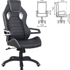 Кресло компьютерное BRABIX "Techno Pro GM-003" (черное/серое, вставки серые) 531814 в Лабытнанги - labytnangi.mebel24.online | фото 2