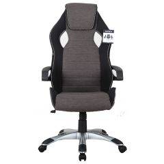 Кресло компьютерное BRABIX Techno GM-002 (ткань) черное/серое, вставки белые (531815) в Лабытнанги - labytnangi.mebel24.online | фото 3