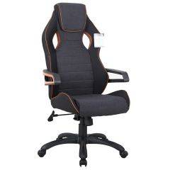 Кресло компьютерное BRABIX Techno Pro GM-003 (ткань черное/серое, вставки оранжевые) 531813 в Лабытнанги - labytnangi.mebel24.online | фото 1