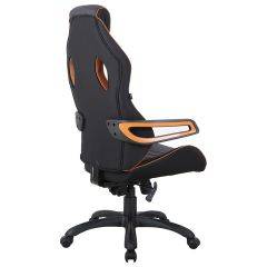 Кресло компьютерное BRABIX Techno Pro GM-003 (ткань черное/серое, вставки оранжевые) 531813 в Лабытнанги - labytnangi.mebel24.online | фото 6
