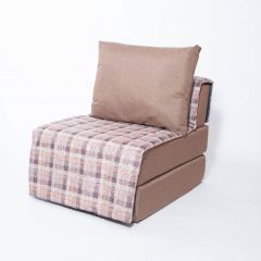 Кресло-кровать бескаркасное Харви (коричневый-квадро беж) в Лабытнанги - labytnangi.mebel24.online | фото