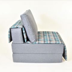 Кресло-кровать бескаркасное Харви (серый-квадро азур) в Лабытнанги - labytnangi.mebel24.online | фото 3