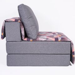 Кресло-кровать бескаркасное Харви (серый-сноу манго) в Лабытнанги - labytnangi.mebel24.online | фото 3