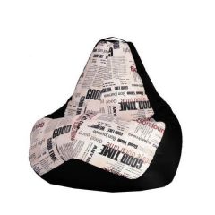 Кресло-мешок XL Газета-Black в Лабытнанги - labytnangi.mebel24.online | фото 1