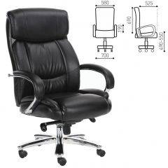Кресло офисное BRABIX "Direct EX-580" (хром/рециклированная кожа/черное) 531824 в Лабытнанги - labytnangi.mebel24.online | фото 1