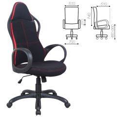 Кресло офисное BRABIX PREMIUM "Force EX-516" (ткань черное/вставки красные) 531571 в Лабытнанги - labytnangi.mebel24.online | фото