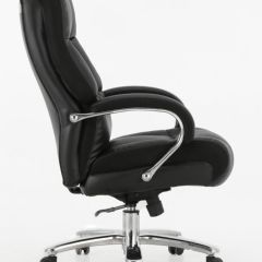 Кресло офисное BRABIX PREMIUM "Bomer HD-007" (рециклированная кожа, хром, черное) 531939 в Лабытнанги - labytnangi.mebel24.online | фото 3