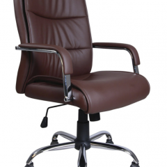 Кресло офисное BRABIX "Space EX-508" (экокожа, хром, коричневое) 531164 в Лабытнанги - labytnangi.mebel24.online | фото 1