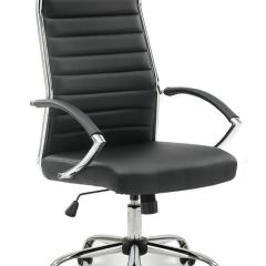 Кресло офисное BRABIX "Style EX-528", экокожа, хром, черное, 531947 в Лабытнанги - labytnangi.mebel24.online | фото 1