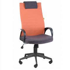 Кресло Квест HOME (Ткань КФ-28/КФ-13) оранжевый-сливовый в Лабытнанги - labytnangi.mebel24.online | фото