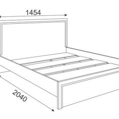 Кровать 1.4 Беатрис М16 Стандарт с настилом (Орех гепланкт) в Лабытнанги - labytnangi.mebel24.online | фото 2