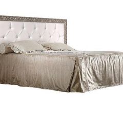 Кровать 2-х спальная(1,4 м) Тиффани штрих-лак/серебро с мягким изголовьем с подъемным механизмом (ТФКР140-2[3]) в Лабытнанги - labytnangi.mebel24.online | фото