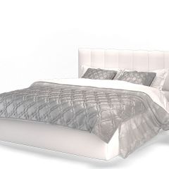 Кровать Элен 1600 + основание с ПМ (Vega white) белый в Лабытнанги - labytnangi.mebel24.online | фото 1