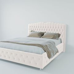 Кровать Нягань с ПМ 2000 (экокожа белая) в Лабытнанги - labytnangi.mebel24.online | фото 2